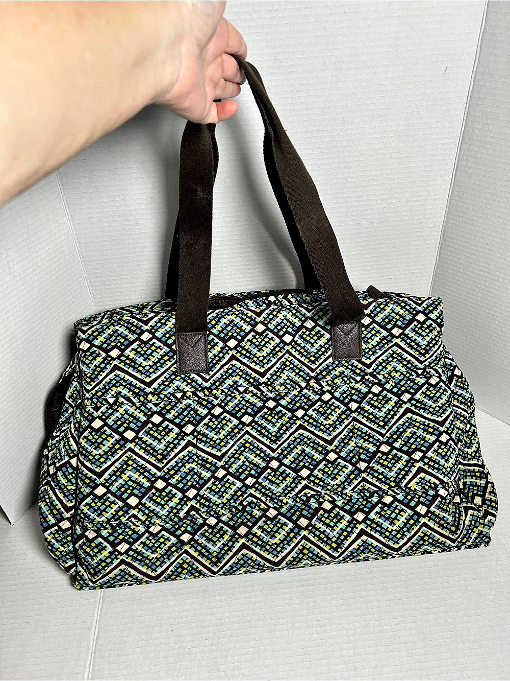 Vera Bradley Geometric Baby Bag *see pics for 2 stains and one frayed corner on
